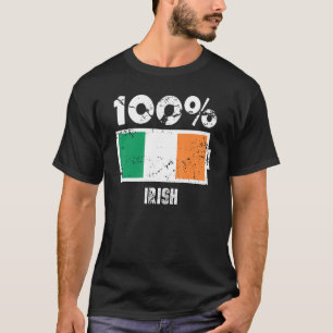 T-shirt Irlande Drapeau Support 100 Batterie Irlandaise Pu