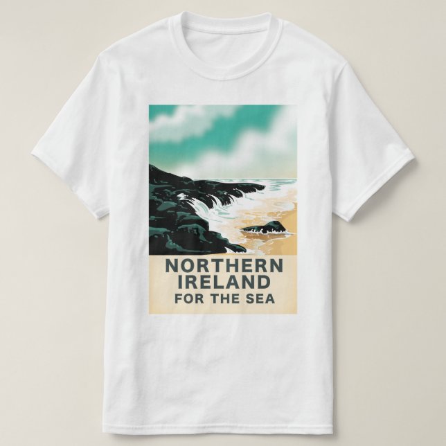T-shirt Irlande du Nord pour la mer (Design devant)
