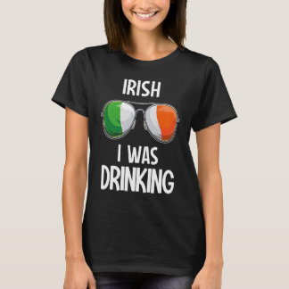 T-shirt Irlande Fête de la Saint-Patrick Irlandaise Je Buv