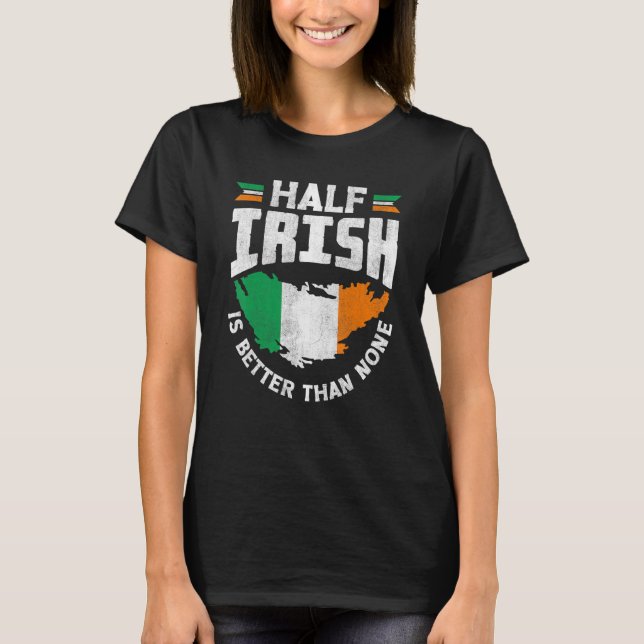 T-shirt Irlande Irlande Irlande Drapeau Demi Irlandais Est (Devant)