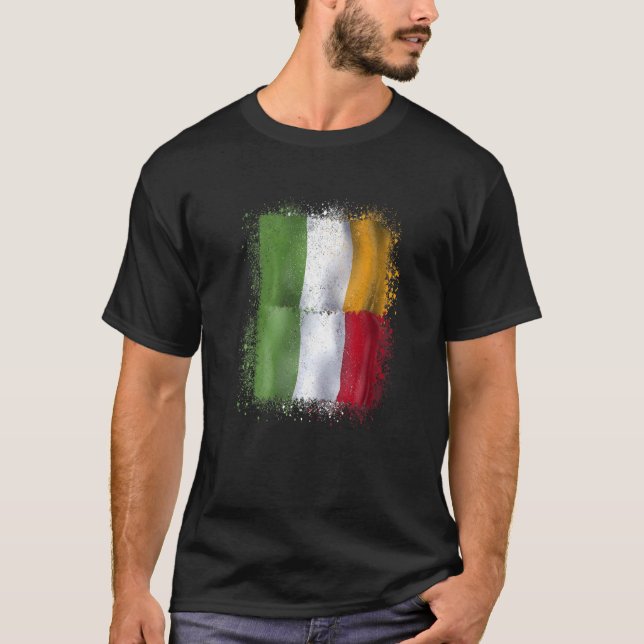T-shirt Irlande Italien Love Irlande Et Italie (Devant)