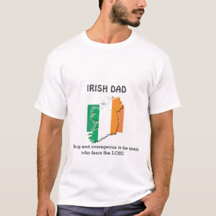 T-shirt IRLANDE PERSONNALISÉE DAD Strong Courageux