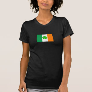 T-shirt Irlande & quatre feuilles de trèfle, drapeau irlan
