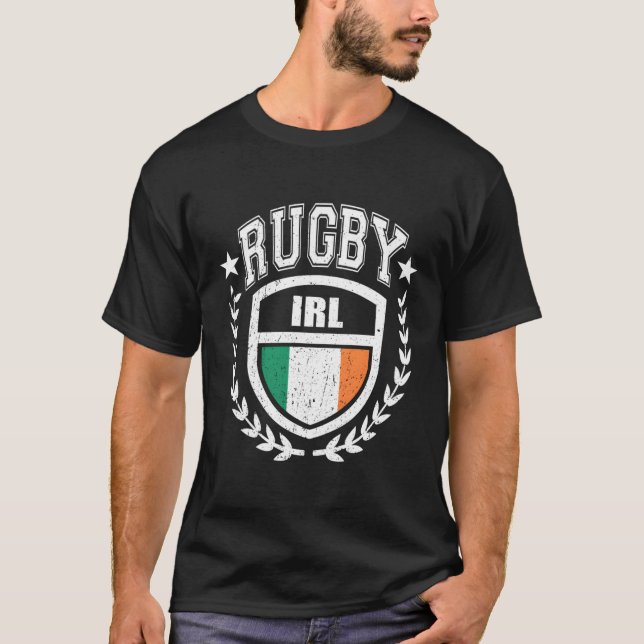 T-shirt Irlande Rugby Gear Irish Drapeau (Devant)