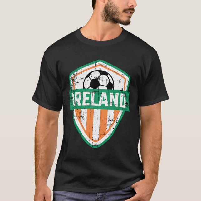 T-shirt Irlande Soccer Jersey Style Irish Football Hommes (Devant)