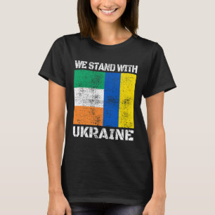 T-shirt Irlande Soutien Ukrainien Nous sommes avec l'Ukrai