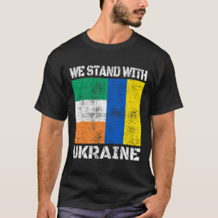 T-shirt Irlande Soutien Ukrainien Nous sommes avec l'Ukrai