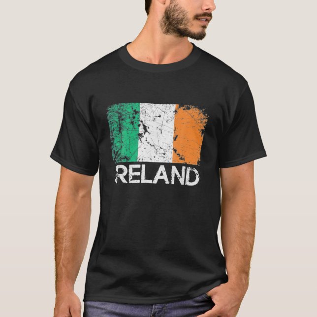 T-shirt Irlande vintage Irlande Drapeau Pride Cadeau (Devant)