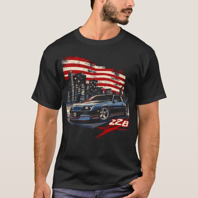 T-shirt Iroc Iroc-Z, Voiture Musculaire Des Années 1980 (Devant)