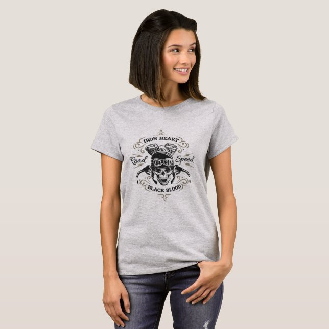 T-shirt Iron Heart Biker (Devant entier)