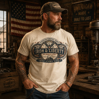 T-shirt Iron & Liberty Supply Co. | Vintage Américain