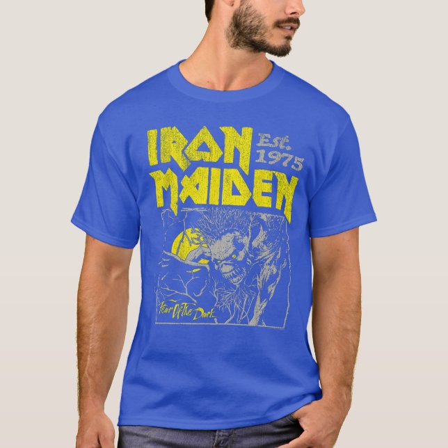 T-shirt Iron Maiden Fear of The Dark Yellow Text (Devant)