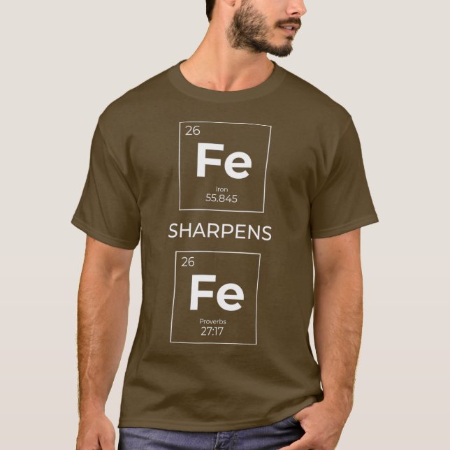 T-shirt Iron Sharpens Fer Christian Design (Devant)