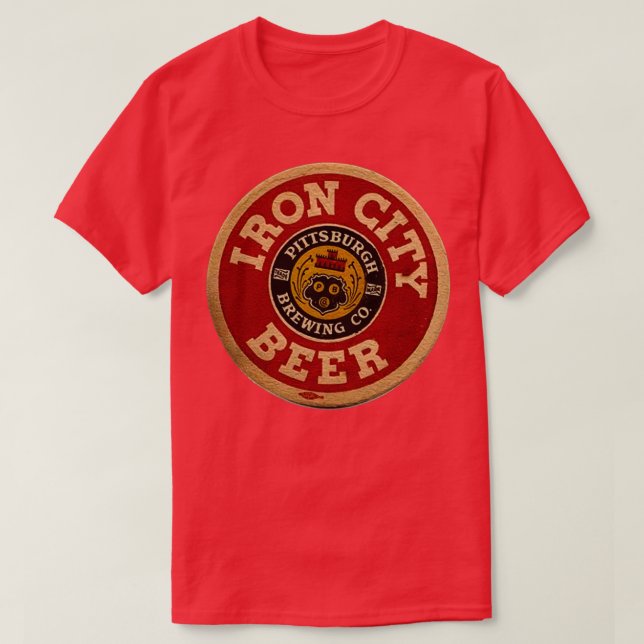 T-shirt IronCityBeerPittsburghBrewingCo T (Design devant)