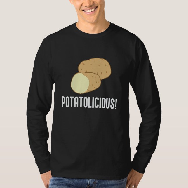 T-shirt Ironic Potatoe Quote Hobby Chef Potatolicious (Devant)