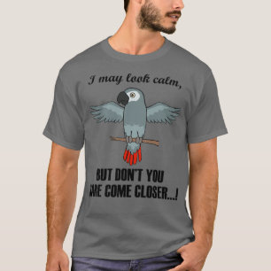 T-shirt Ironie Dit Africain Gris À La Recherche De Perroqu