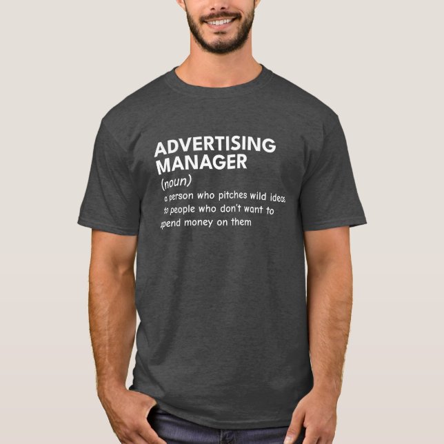 T-shirt Ironie du responsable marketing (Devant)