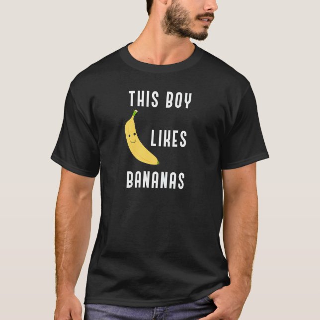 T-shirt Ironique Dire Que Ce Garçon Aime Les Bananes Frui  (Devant)
