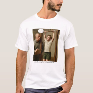 T-shirt Ironiquement, le jeune Charles Darwin échoue en gy