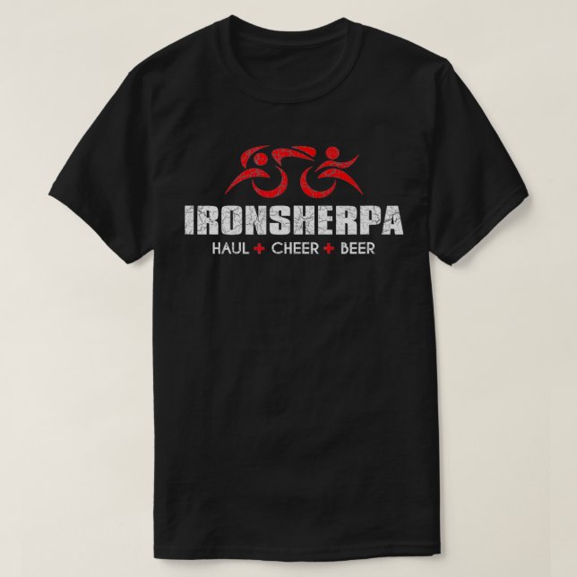 T-shirt IRONSHERPA Tri Sherpa Triathlon Inspiré Haul Chee (Design devant)