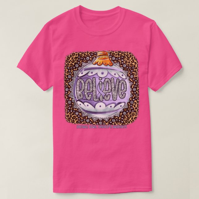 T-shirt Irritable Syndrome de Bowel Sensibilisation Croire (Design devant)
