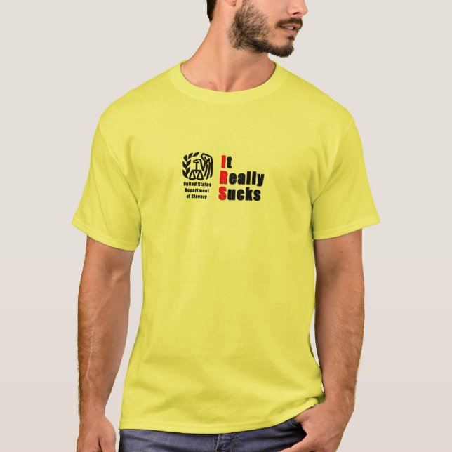 T-shirt IRS : Il suce vraiment (Devant)