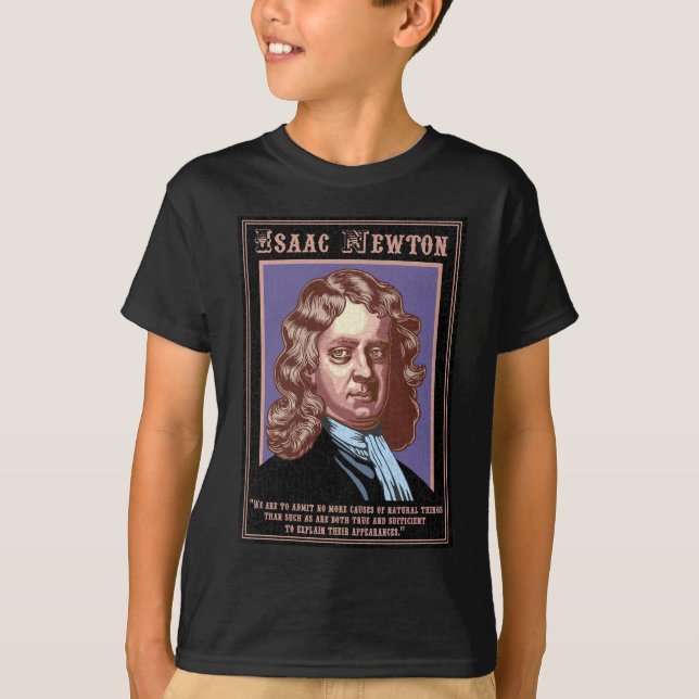 T-shirt Isaac Newton - causes (Devant)