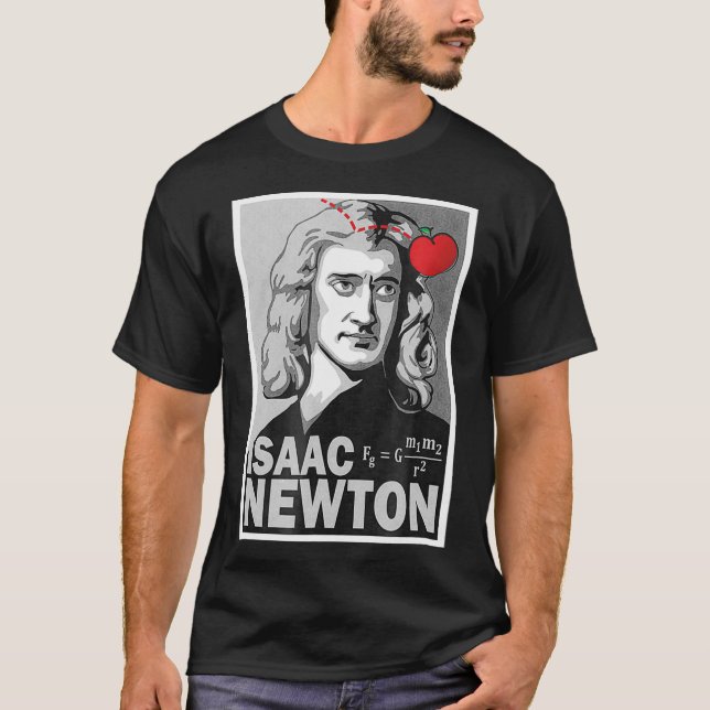 T-shirt Isaac Newton Poster Style Pop Art (Devant)