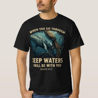 T-shirt Isaiah 43:2 Baleine Profondeurs chrétien