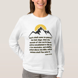 T-shirt Isaïe 2:2 Bible Scripture Citation KJV Femmes