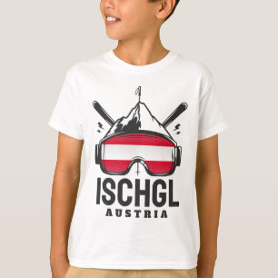 T-shirt Ischgl Autriche Station de ski Retro Ski