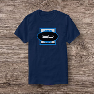 T-Shirt ISD Unisexe Bleu Blanc Logotype