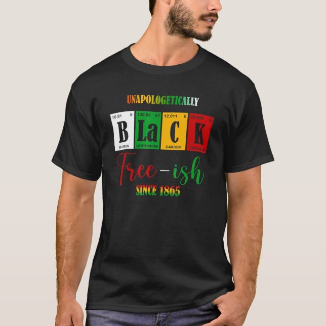 T-shirt Ish libre sans apologétique noir depuis 1865 (Devant)