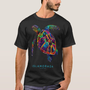 T-shirt Islamorada FL Vintage Sea Turtle Vacances Floride