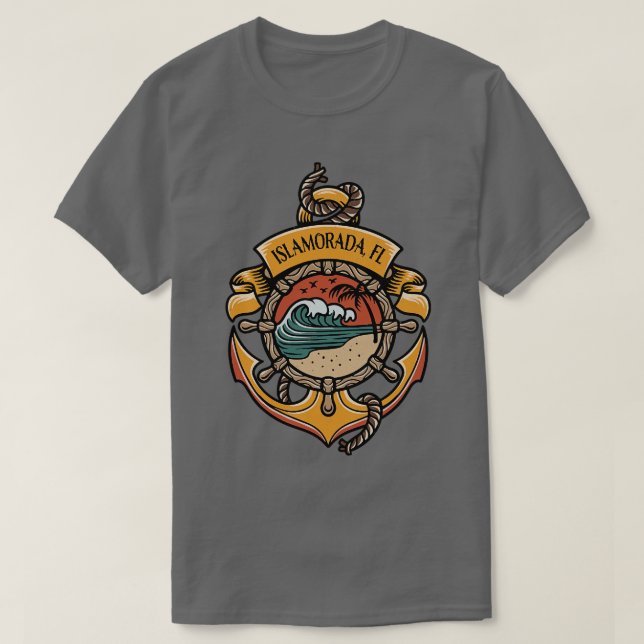 T-shirt Islamorada Florida Keys Bateau Pêche voile (Design devant)