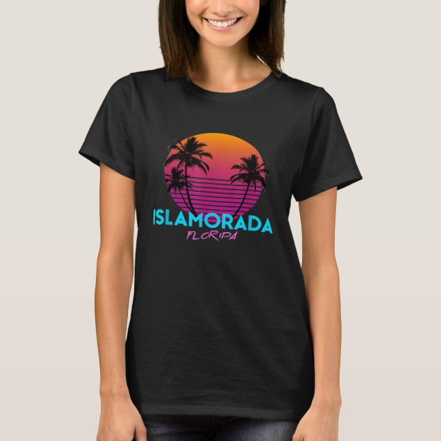 T-shirt Islamorada Florida Retro 80s (Devant)