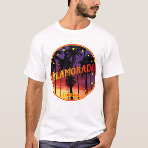 T-shirt Islamorada, Floride Palmiers coucher de soleil