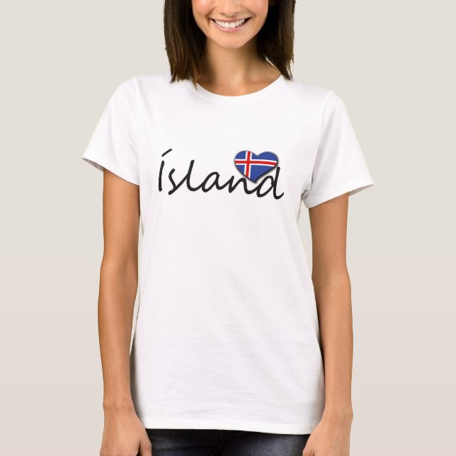 T-shirt Ísland aimant (Devant)