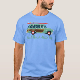 T-shirt Island Beach State Park NJ Retro Surf Wagon