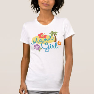 T-shirt Island Girl - Le Fine Jersey féminin des vêtemen