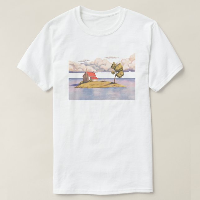 T-shirt Island House Solitude Art Tee (Design devant)