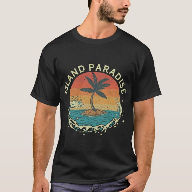 T-shirt Island Paradise Sunset (Devant)