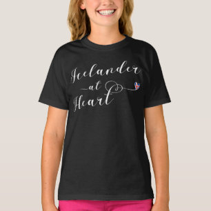 T-shirt Islandais Au Coeur Tee - shirt, Islande