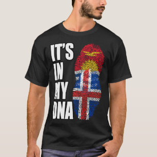 T-shirt Islandais Et Kiribati Mélangent Le Drapeau Du Patr