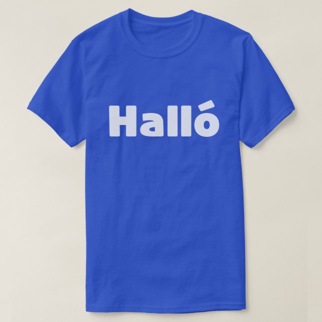 T-shirt Islandais Halló { Hello ) Íslenska (Design devant)