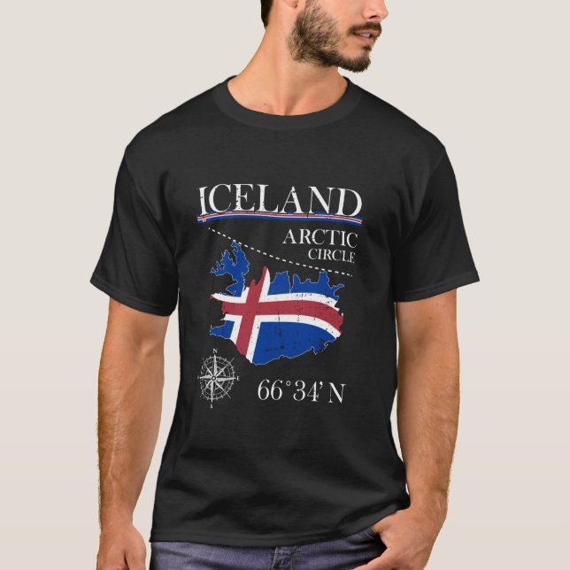 T-shirt Islande Arctic Circle Polar North Island Islande (Devant)