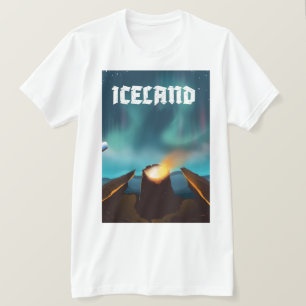 T-shirt Islande aurora borealis