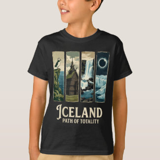 T-shirt Islande Éclipse Solaire Totale 2026 Rétro