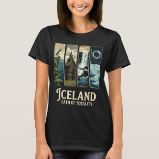 T-shirt Islande Éclipse Solaire Totale 2026 Rétro