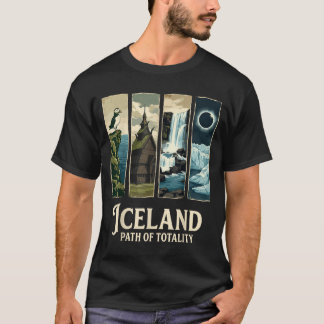 T-shirt Islande Éclipse Solaire Totale 2026 Rétro